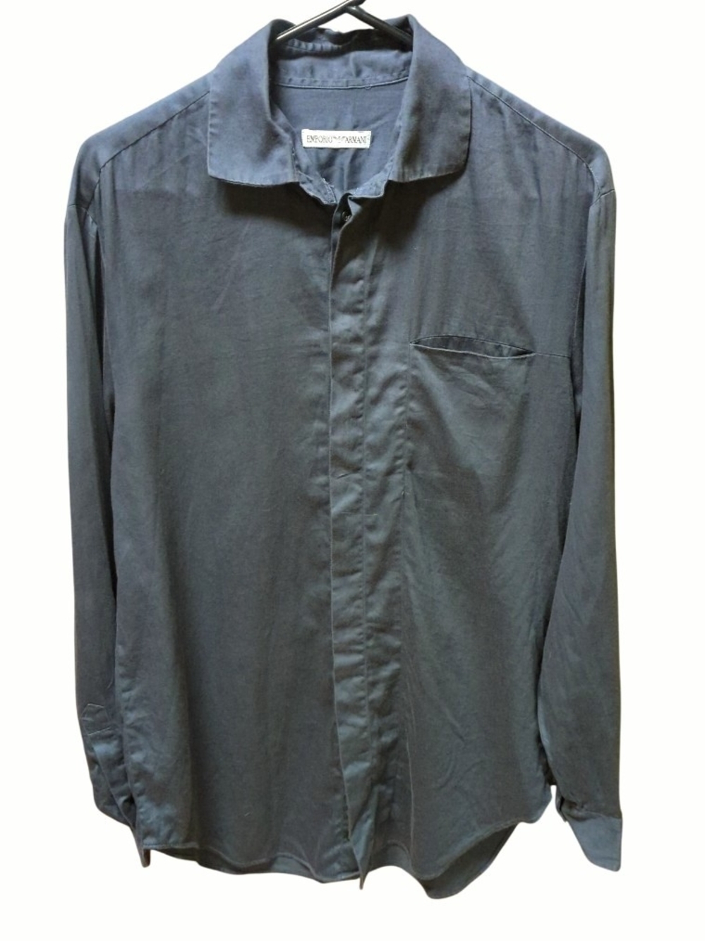 Emporio Armani Navy Blue Button-Down Shirt